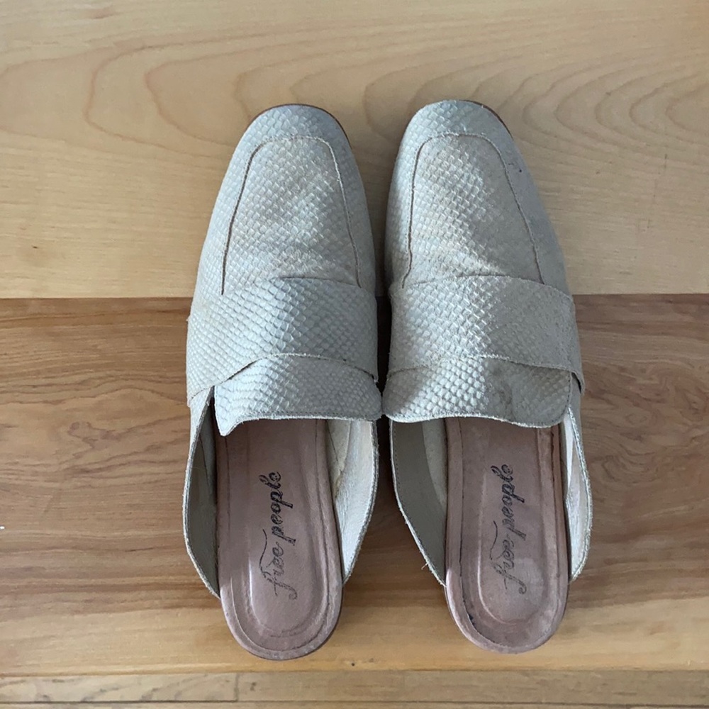 Free people suede loafer mules